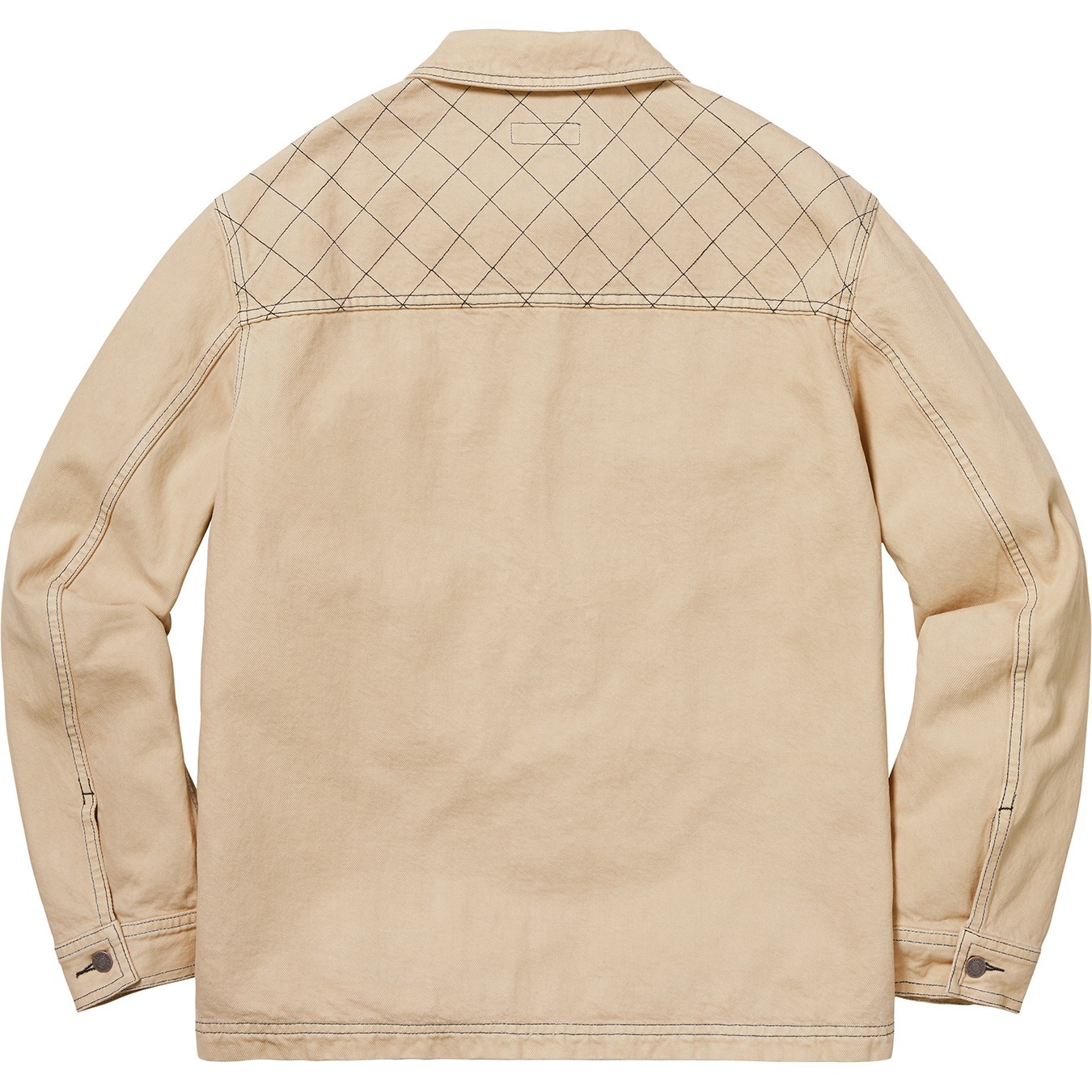 Diamond Stitch Denim Chore Coat view 13
